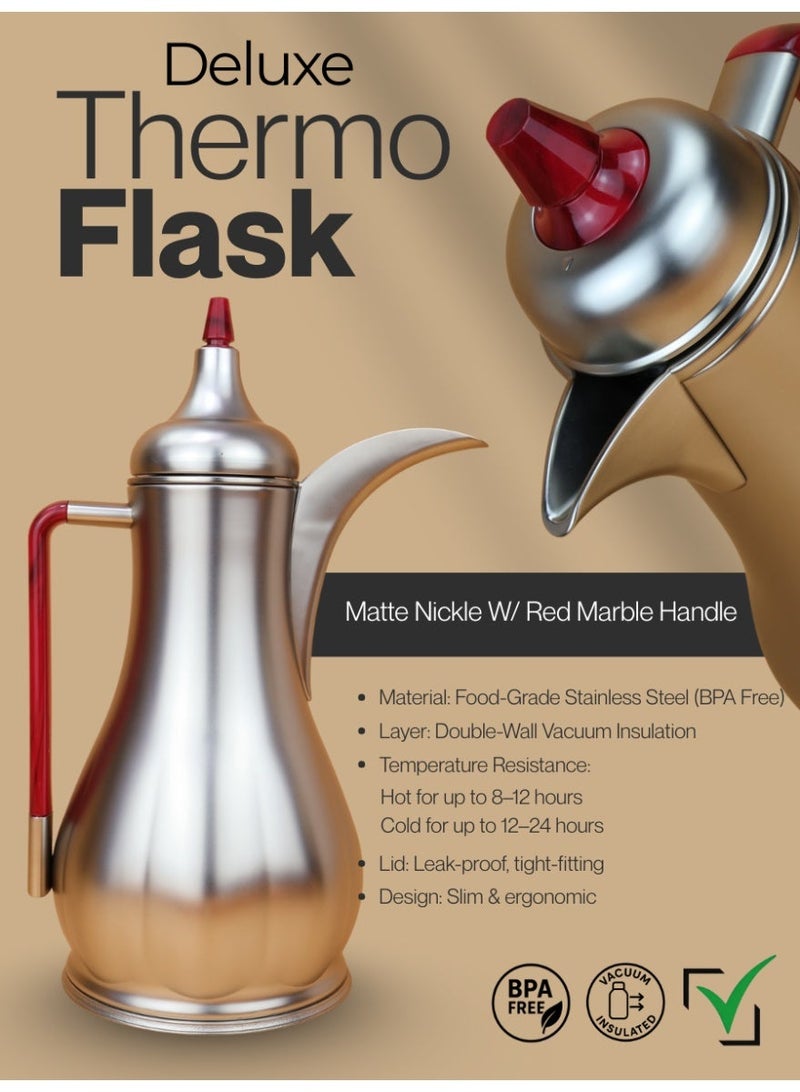 Raz طقم فاخر لقارورة القهوة والشاي - مصنوع من الفولاذ المقاوم للصدأ عالي الجودة بمقبض أنيق - Image 2